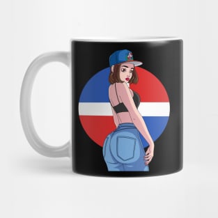 Dominicana Strong Girl Dominican Republic Pride Flag Mug